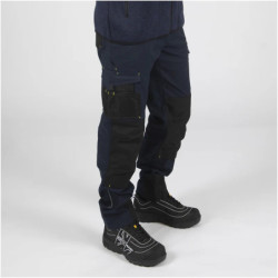 Pantalon de travail Nine Worths Adam bleu marine avec emplacements genouillères