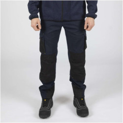 Pantalon de travail Nine Worths Adam bleu marine avec emplacements genouillères
