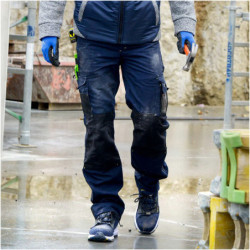 Pantalon de travail North Ways Adam bleu marine avec emplacements genouillères