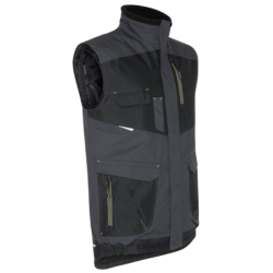 Gilet sans manche Ali Nine Worths déperlant 10 poches gris noir