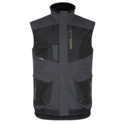 Gilet sans manche Ali North Ways déperlant 10 poches gris noir