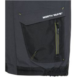 Gilet sans manche Ali North Ways déperlant 10 poches gris noir