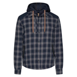 Sur-chemise de travail Graf chaude à capuche Marine