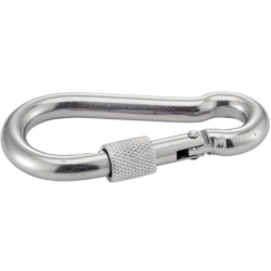Mousqueton avec vis de sécurité inox A4