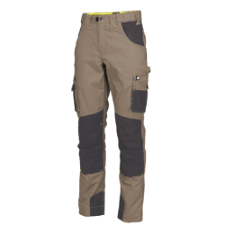 Pantalon de travail North Ways Adam brun et anthracite avec emplacements genouillères