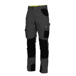 Pantalon de travail North Ways Adam gris et noir avec emplacements genouillères