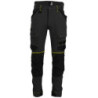 Pantalon de travail Sacha multipoche Noir et Jaune fluo