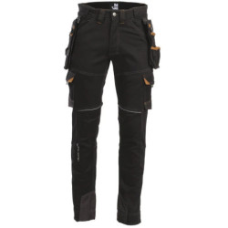 Pantalon de travail Vicente noir/camel