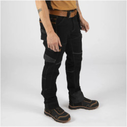 Pantalon de travail Vicente noir/camel
