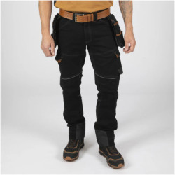 Pantalon de travail Vicente noir/camel