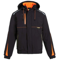 Veste respirante waterproof Morane noir et orange