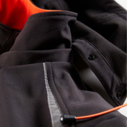 Veste respirante waterproof Morane noir et orange
