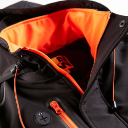 Veste respirante waterproof Morane noir et orange
