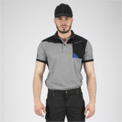 Polo homme à manches courtes Horten North Ways gris chiné