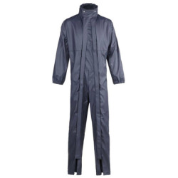 Combinaison de pluie unisexe ORK Nine Worths avec capuche et double fermeture marine