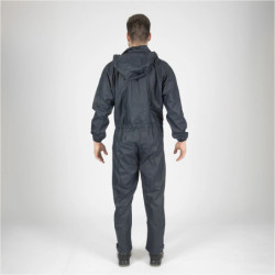 Combinaison de pluie unisexe ORK North Ways avec capuche et double fermeture marine