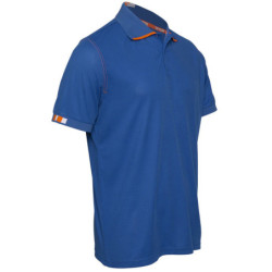Polo BEVEN bleu/orange fluo