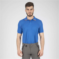 Polo BEVEN bleu/orange fluo