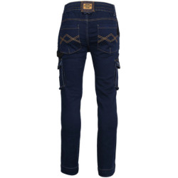 Pantalon de travail multipoches façon jean Usain North Ways col