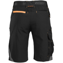 Bermuda de travail Horn multipoche Noir et Orange