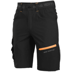 Bermuda de travail Horn multipoche Noir et Orange