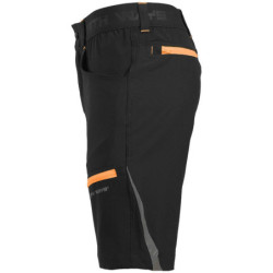 Bermuda de travail Horn multipoche Noir et Orange