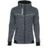 Gilet de travail à capuche - Botta Nine Worths Gris chiné coutures jaune fluo