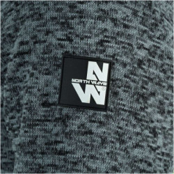 Gilet de travail à capuche - Botta Nine Worths Gris chiné coutures jaune fluo