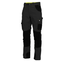 Pantalon de travail Nine Worths Adam noir avec emplacements genouillères