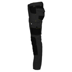 Pantalon de travail Nine Worths Adam noir avec emplacements genouillères