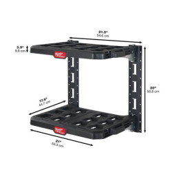 Kit étagère Packout 2 étagères et E-track support 50cm