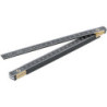 Mètre pliable Wilmart aluminium noir marquage ineffaçable longueur 1 m classe 3