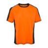 T-shirt sport Halley respirant anti-UV orange noir