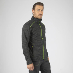 Gilet de travail Lenny Gris chiné et Jaune fluo