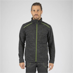 Gilet de travail Lenny Gris chiné et Jaune fluo