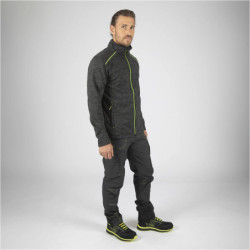 Gilet de travail Lenny Gris chiné et Jaune fluo