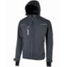 Veste Softshell de travail SPACE doublée micro-polaire Noir et Gris