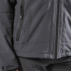 Veste Softshell de travail SPACE doublée micro-polaire Noir et Gris