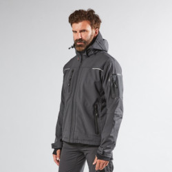 Veste Softshell de travail SPACE doublée micro-polaire Noir et Gris