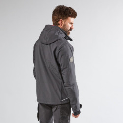 Veste Softshell de travail SPACE doublée micro-polaire Noir et Gris