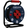 Enrouleur de câble OBSIMA 4 prises à clapet câble 3G2.5 25m