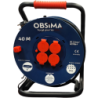 Enrouleur de câble OBSIMA 4 prises à clapet câble 3G2.5 40m