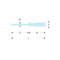 Tournevis ISORYL pour vis cruciformes Phillips 0x75 mm