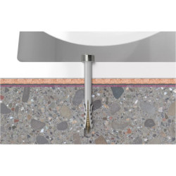Kit de fixation complet pour WC pour montages traversants Fischer