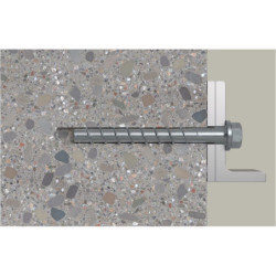 Vis à béton tête hexagonale empreinte Torx en acier zingué UltraCut FBSII