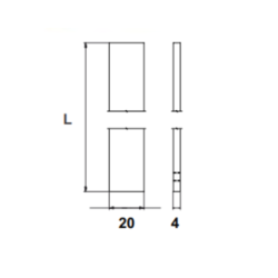 Tringle acier 20 x 4 mm
