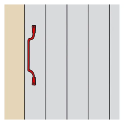 Poignée de persienne Torbel aluminium pour volet alu et PVC longueur 145 mm
