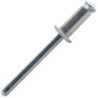 Rivet éclaté aluminium tige acier tête plate