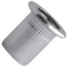 Écrou aveugle cranté acier tête plate