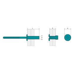 Rivet étanche Inox A2 tête plate